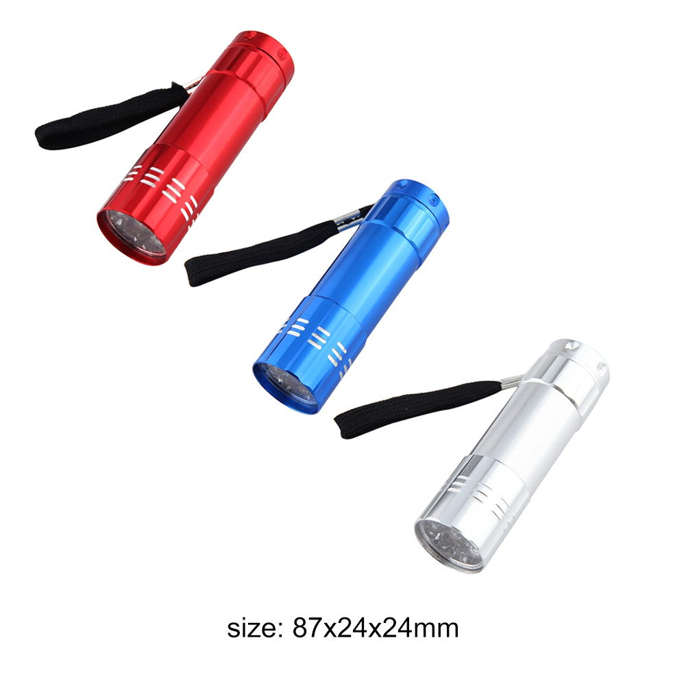 Mini uv ultra violeta 9 led lanterna tocha 4.5v luz à prova dwaterproof água lâm