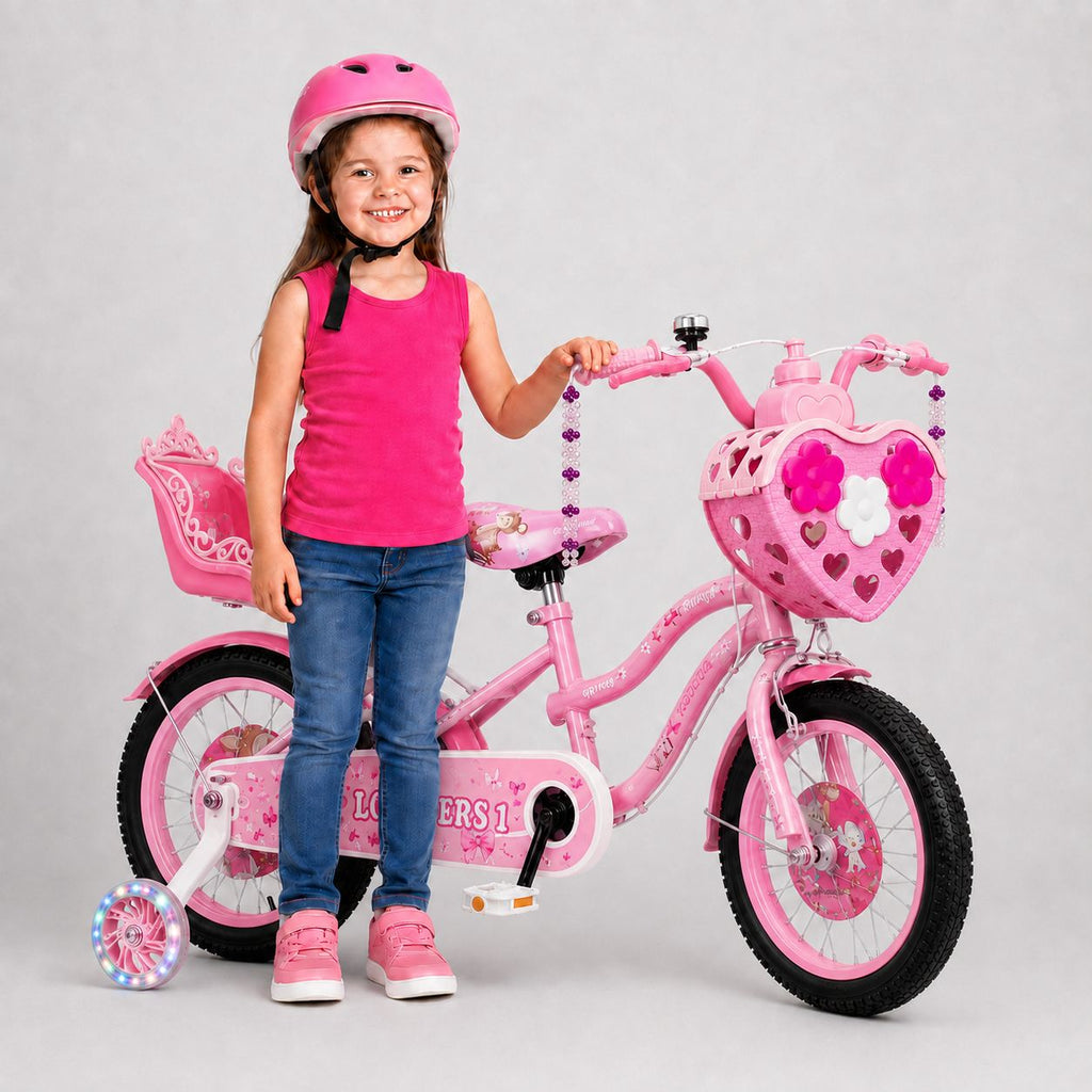 Bicicleta Infantil Rosa Menina Aro 16 Lovers 1 Led Premium